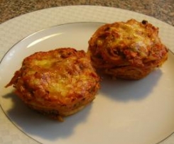 Spaghetti-Muffins mit Zucchini und Karotten