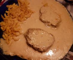 Nicoles leckeres Hackfleisch mit Zwiebel Käse Soße