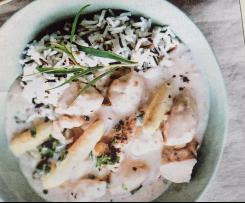 Spargel-Hähnchen-Ragout mit Estragon