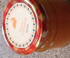 Hasenfrühstück mit Pfirsisch ostermarmelade