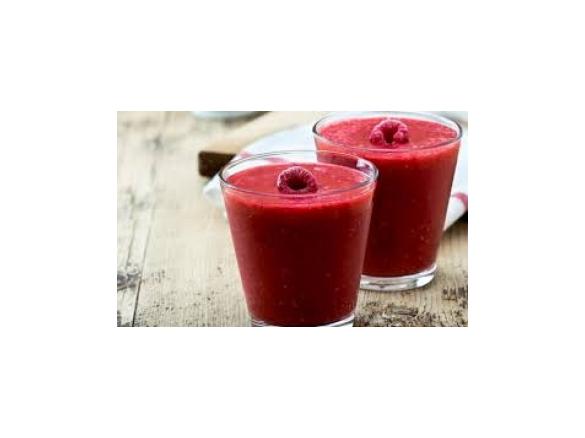 Himbeer-Banane-Apfel Smoothie superschnell einfach und lecker