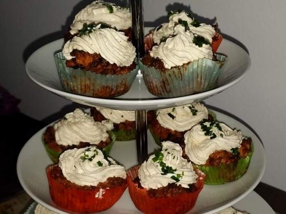 Herzhafte Schinken-Cupcakes