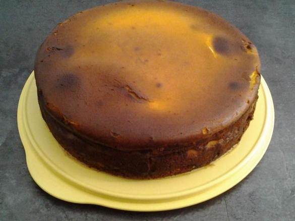 Schoko-Käsekuchen mit Pfirsich