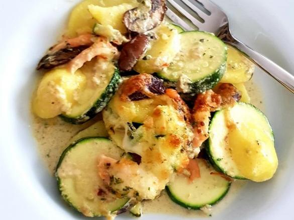 Kartoffel Zucchini Gratin