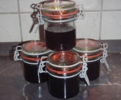 Kirschsaftgelee/ Kirschgelee/ Restverwertung von Kirschsaft aus dem Glas