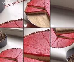 Käsekuchen // New York Cheesecake (Zuckerfrei vegan)  - mit Datteln/Dattelzucker gesüßt