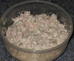 Fleischsalat mit Leberkäse