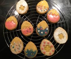 Süße Ostereier - Mit Lemon-Curd gefüllte Plätzchen / Kekse