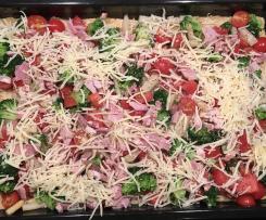 Spargel-Brokkoli-Tomaten-Quiche