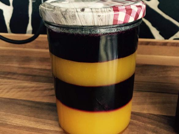 BVB Fan-Marmelade (Heidelbeere/Mango)