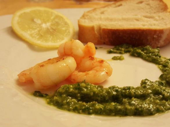 Scampi mit Petersilienpesto