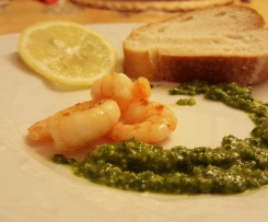 Scampi mit Petersilienpesto