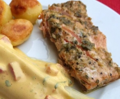 Knoblauch-Zitronen-Marinade für Fisch - zum Grillen oder zum Garen im Backofen