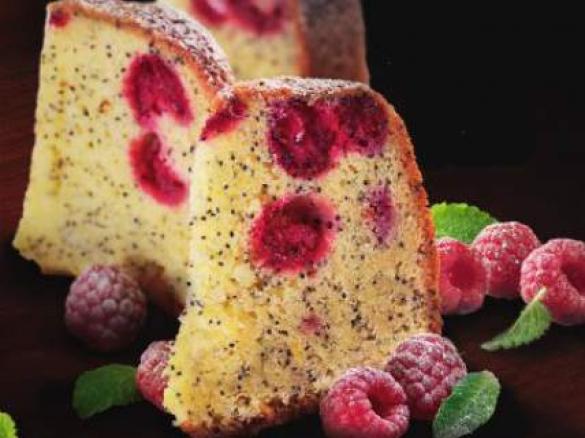 Himbeerkuchen mit Mohn