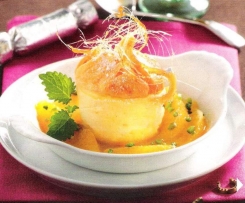 Quarkknödel mit Orangenkompott