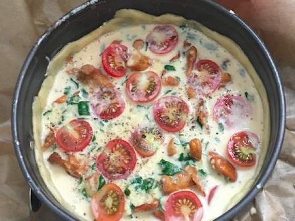 Quiche mit Pfifferlingen