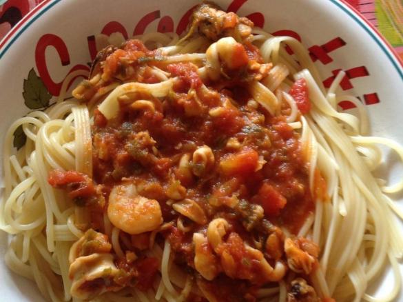 Linguine mit Meeresfrüchte 