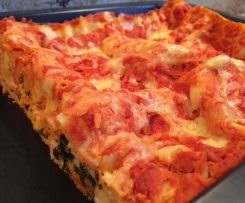 Möhren-Spinat-Lasagne