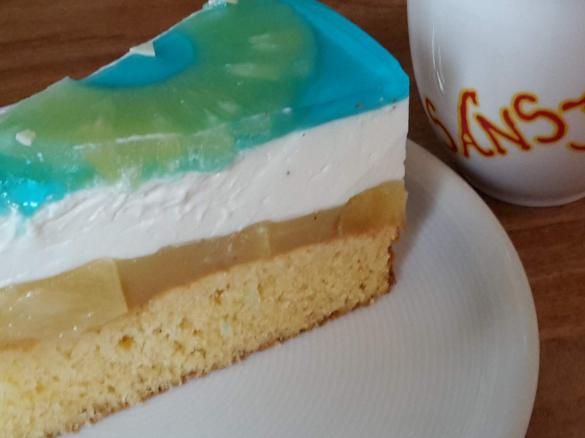 Blue Curacao Traumtorte (Schwimmbadtorte)