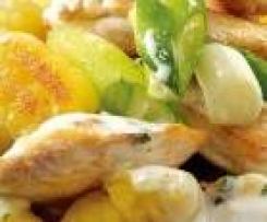 Hähnchenragout mit Gorgonzola