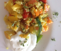 Bulgur-Salat mit Paprika (orientalisch)