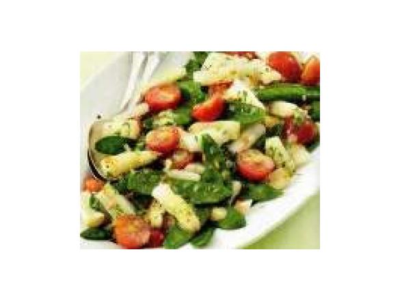 Spargel-Zuckerschoten-Salat