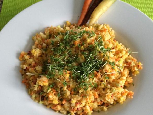 Rohkostsalat mit Ur-Möhren und Patisson Vegan