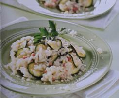 Zucchinirisotto mit Speck
