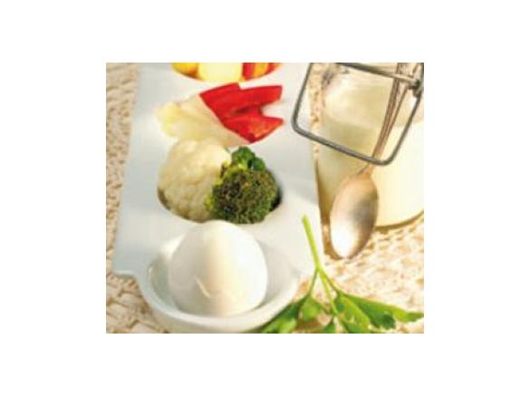 Gemüseplatte mit Eiern