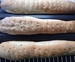 Zwiebel-Baguette mit Weißbier