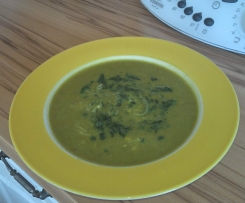 Variation von Bärlauchcremesuppe