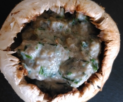 Gefüllte Frischkäse-Champignons