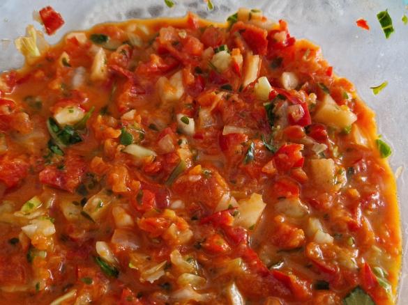 Variation Frischer Paprikasalat