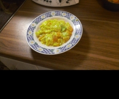 vegetarische Variation von Spitzkohl-Möhreneintopf