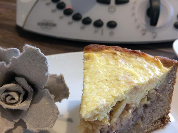 Nuss Apfelkuchen mit Quarkguss Clean Eating