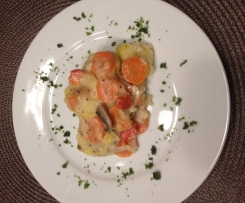 Vegetarischer Kartoffel- Gemüseauflauf