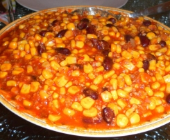 Chili con Carne mit wenigen Zutaten und für alle, die es nicht so flüssig mögen! 