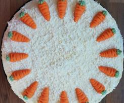 Einfacher Möhrenkuchen Rüblitorte, ohne Mehl