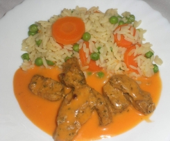 Gyros mit Gemüsereis