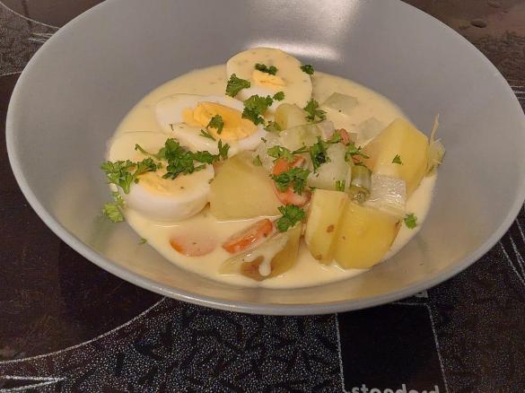 Eier - Ragout mit Kartoffeln