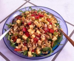 Käsesalat auf Rucola