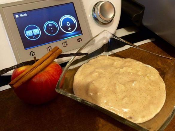 Vanillepudding mit Apfel und Zimt 