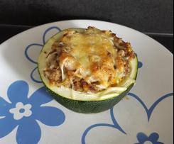 Gefüllte Zucchini mit Grünkern u/od Hack