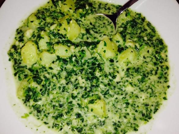 Pangasius Ragout mit Spinat und Kartöffelchen