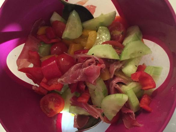 Rucolasalat mit Parmaschinken