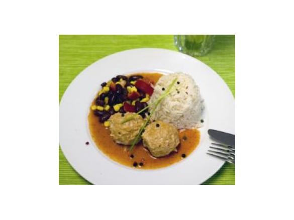 Variation von Westerntopf mit Hackbällchen