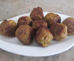 Mini Frikadelle mit Erdnussflips