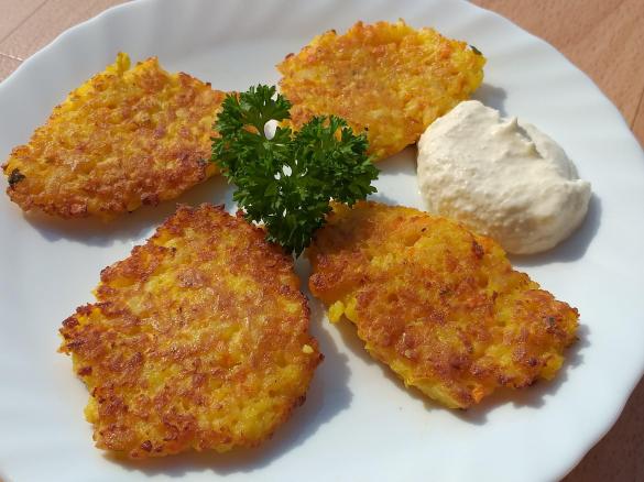 Pastinaken Möhren Puffer