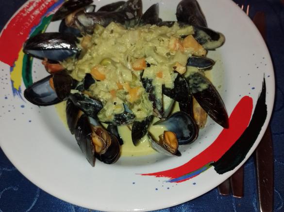 Muscheln in Curryrahm