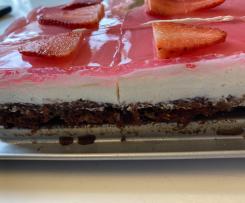 Low-kcal Quarkschnitte mit Fruchtspiegel